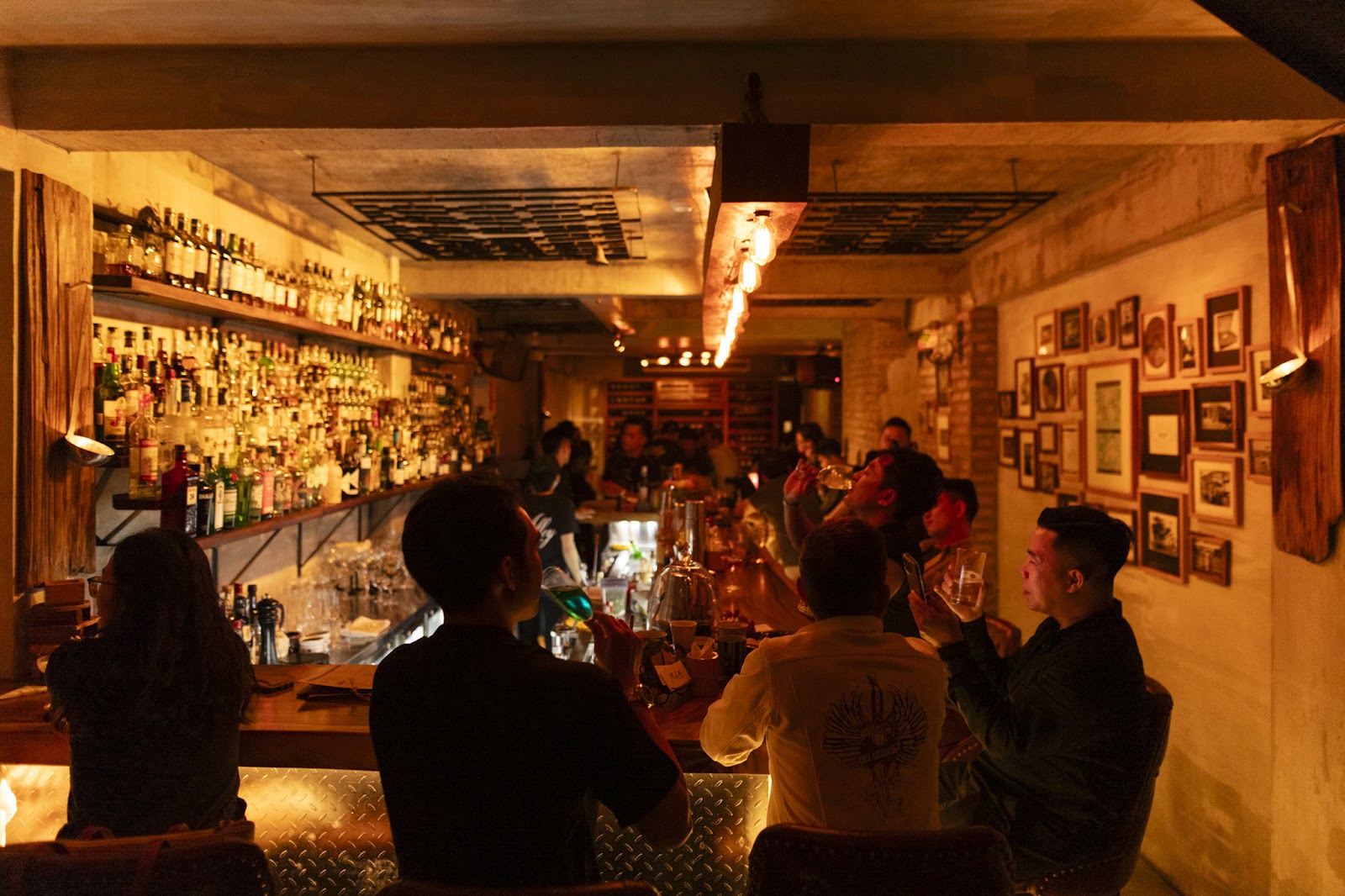 The Alley interior — brick, timber and low light